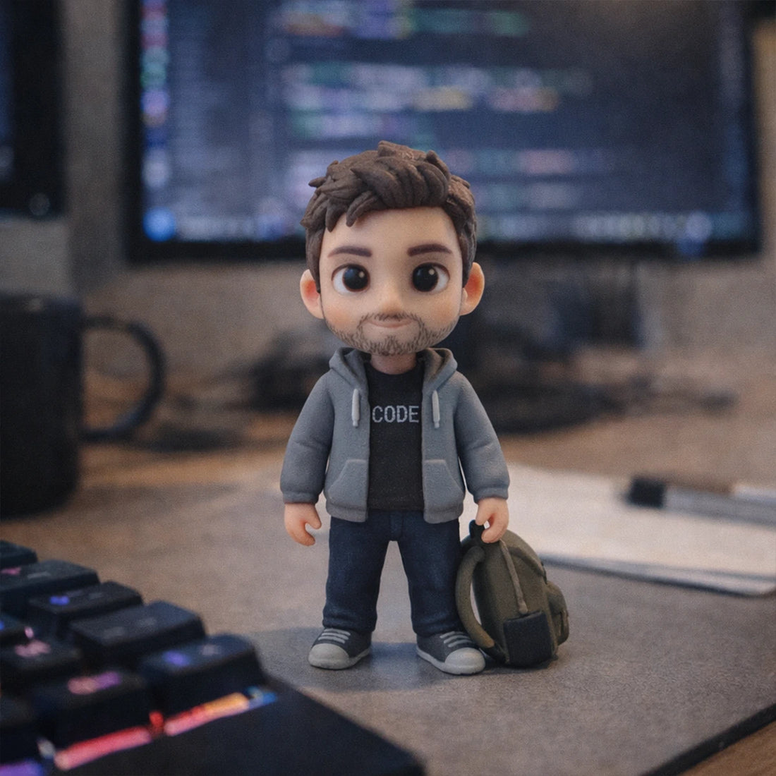 A Custom 3D Figurine for Programmers – Made from Real Photos
