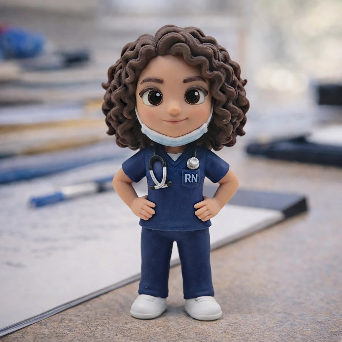 A Custom 3D Figurine for Nurses – Made from Real Photos