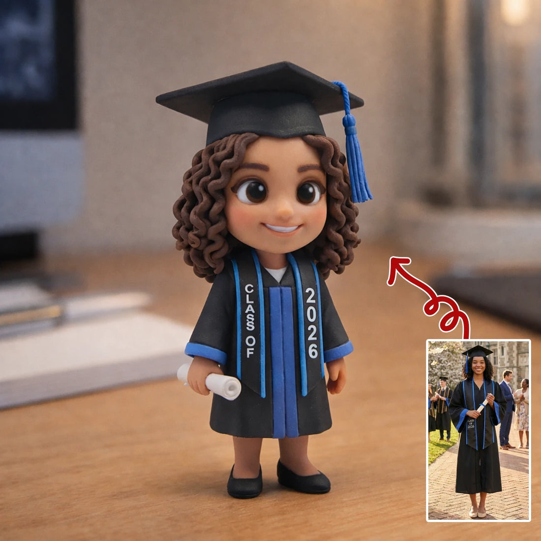 A Custom 3D Graduation Gift – Made from Real Photos