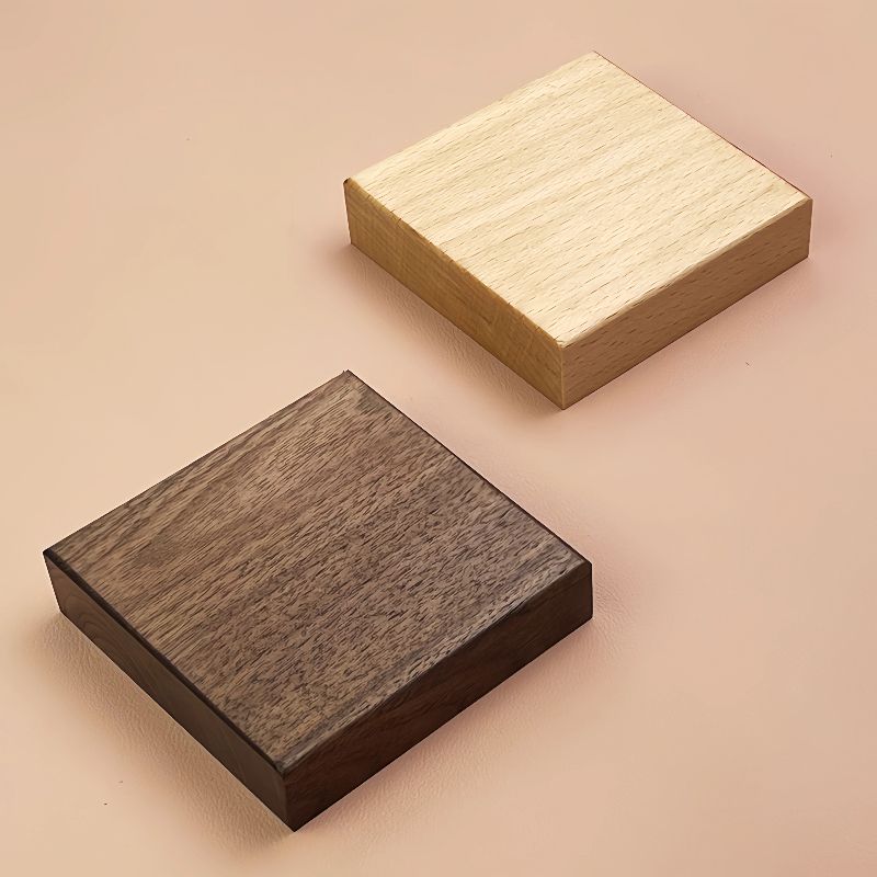 Square Walnut Wooden Display Base for Custom Figurines