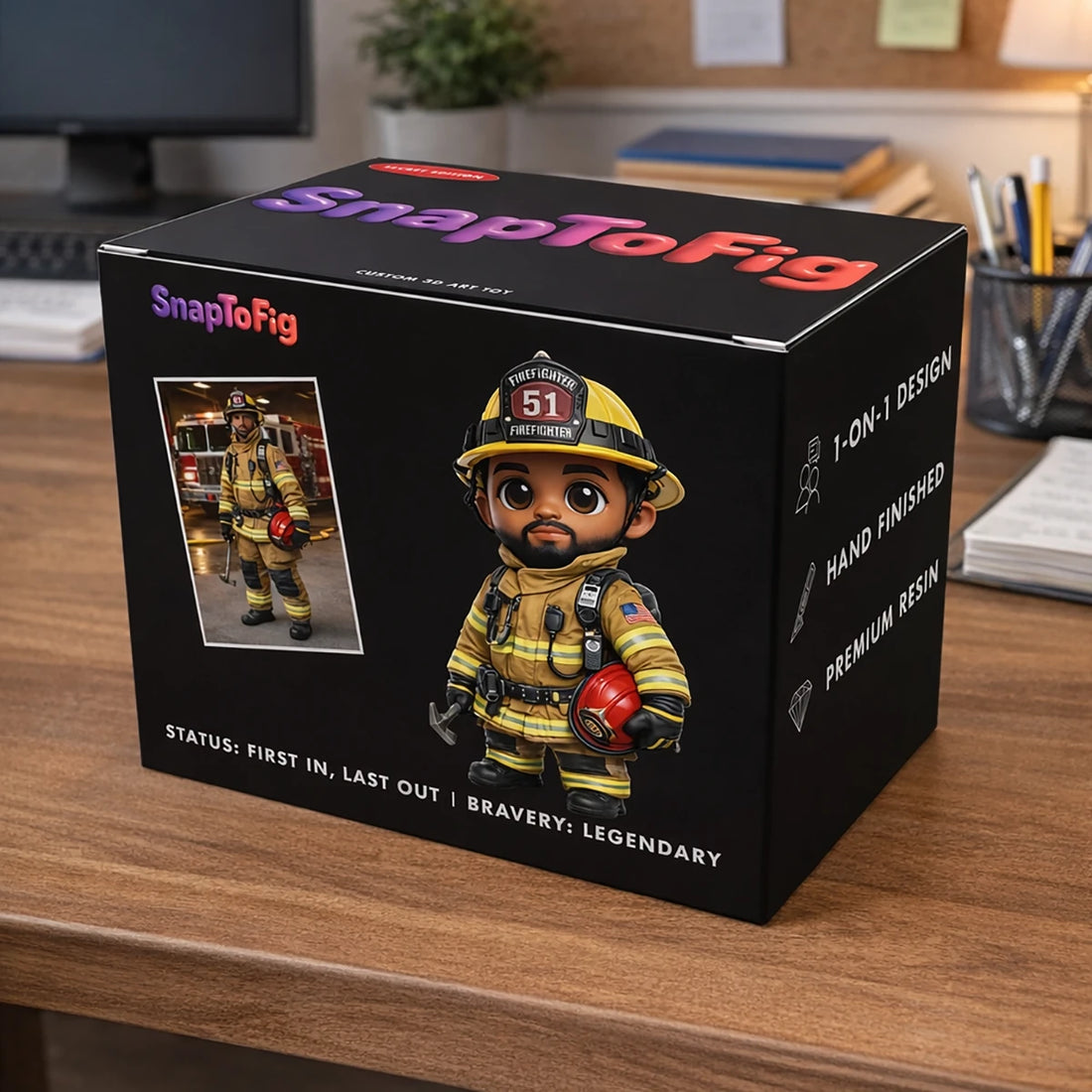 A Custom 3D Figurine for Firefighters – Made from Real Photos