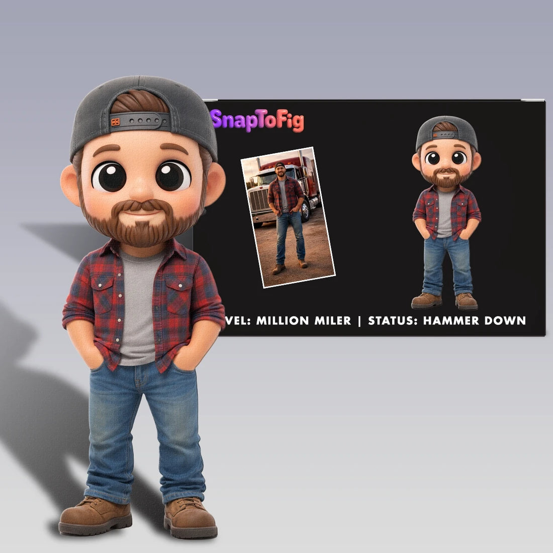 A Custom 3D Figurine for Truck Drivers – Made from Real Photos