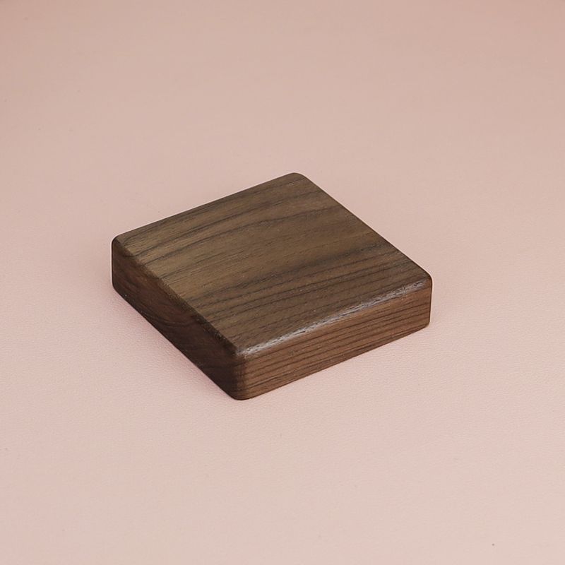 Square Walnut Wooden Display Base for Custom Figurines