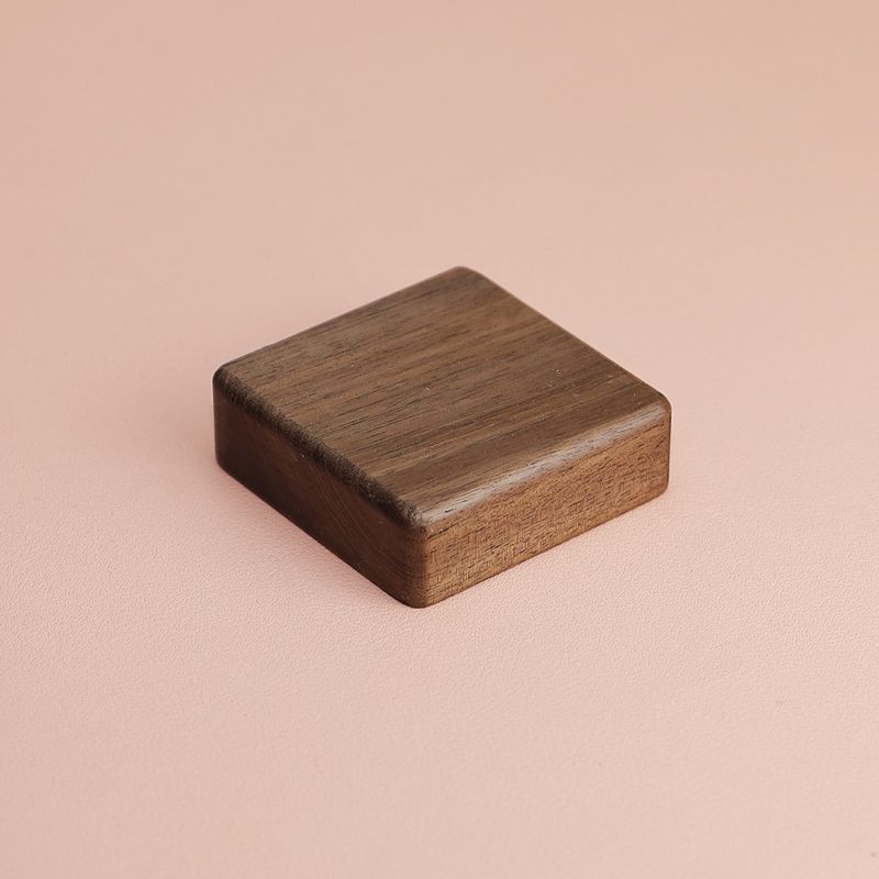 Square Walnut Wooden Display Base for Custom Figurines