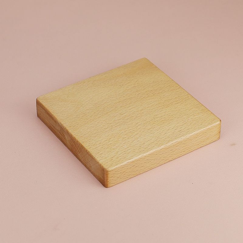 Square Walnut Wooden Display Base for Custom Figurines