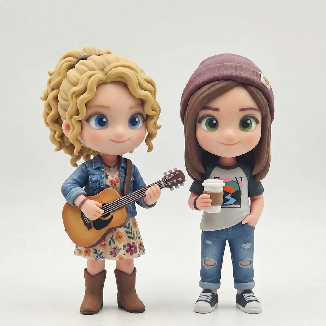 A Custom 3D Figurine for Besties – Made from Real Photos