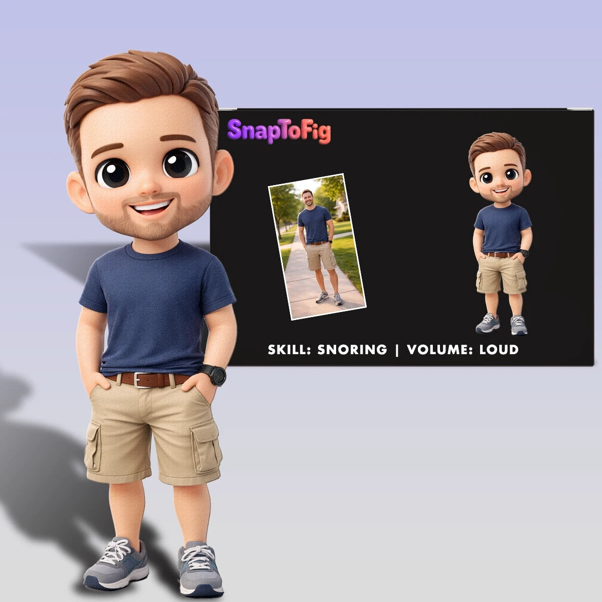 Personalized 3D Dad Figurine – Custom Father’s Day & Family Keepsake