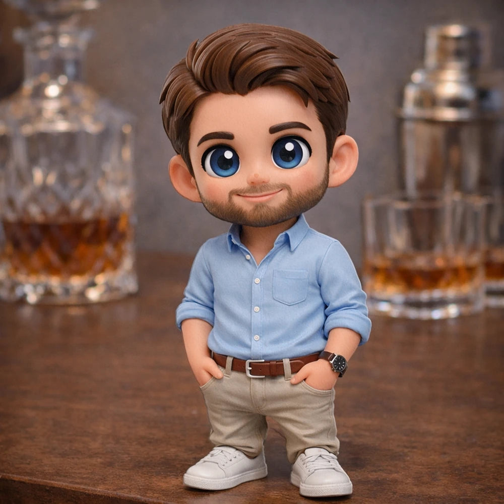 Personalized 3D Husband Figurine – Custom Anniversary & Love Keepsake