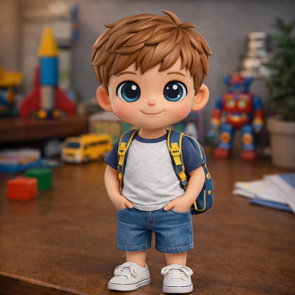 Personalized 3D Son Figurine – Custom Family Keepsake from Photos