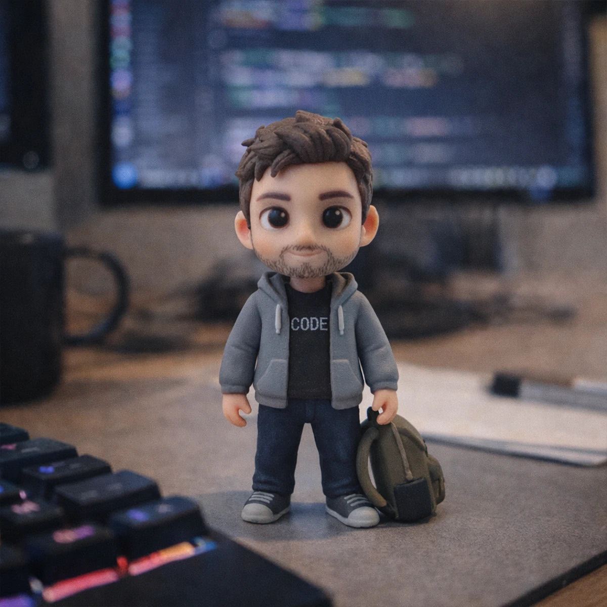 A Custom 3D Figurine for Programmers – Made from Real Photos