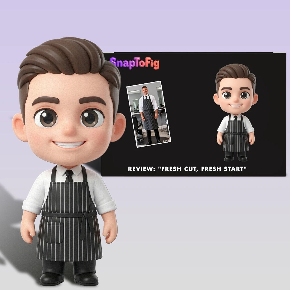 Custom 3D Barber Figure – Turn His Craft into a Keepsake