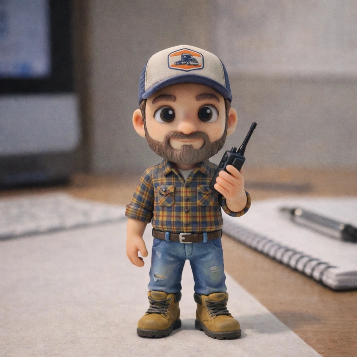 A Custom 3D Figurine for Truck Drivers – Made from Real Photos