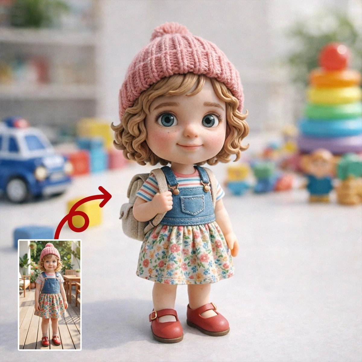 Personalized 3D Daughter Figurine – Custom Family Keepsake from Photos