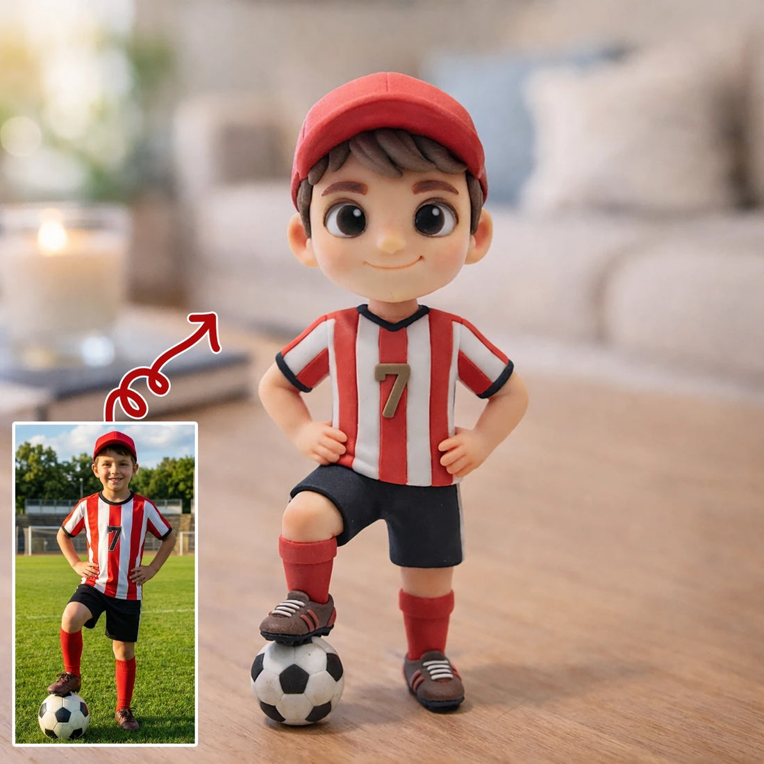 A Custom 3D Figurine for Soccer Players – Made from Real Photos