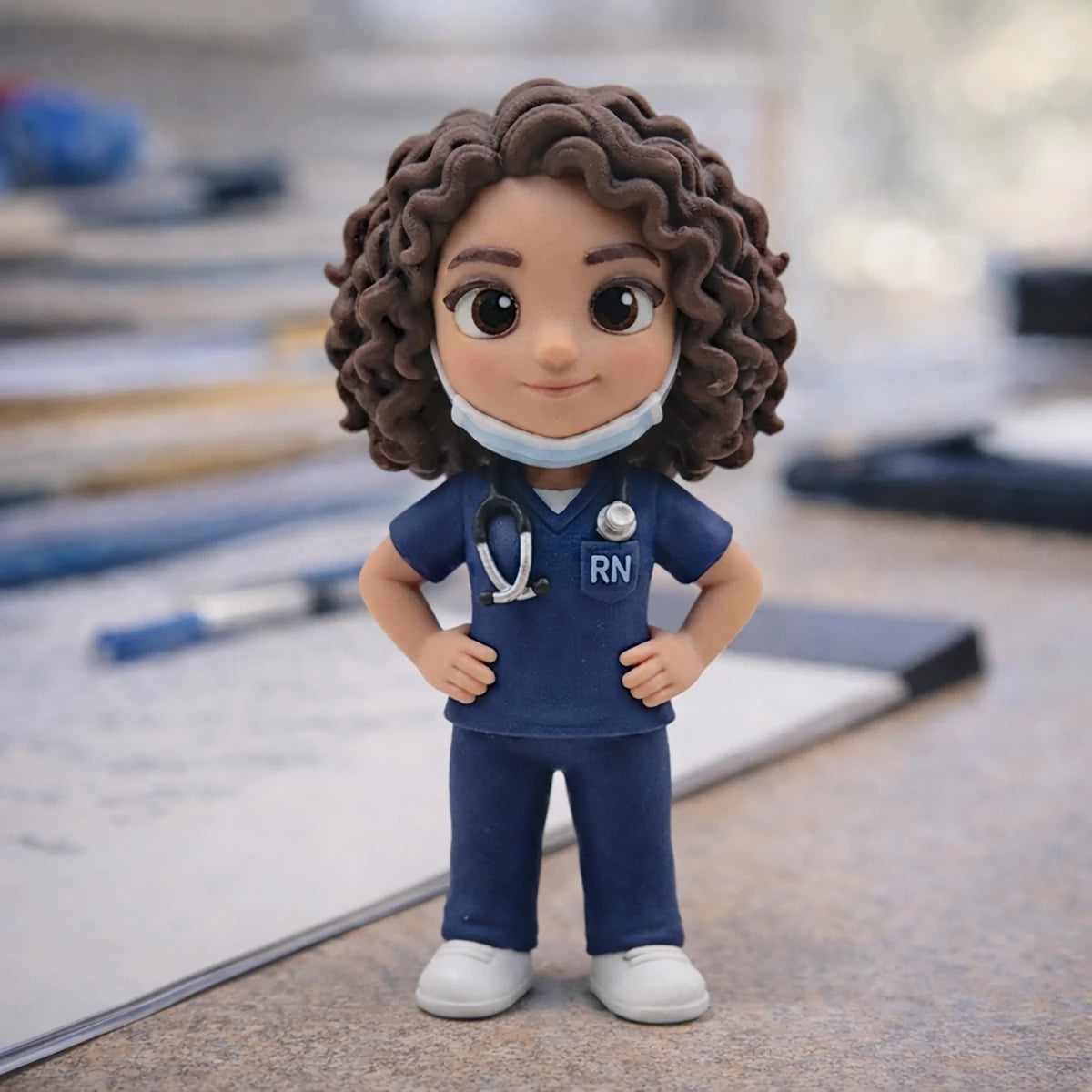 A Custom 3D Figurine for Nurses – Made from Real Photos