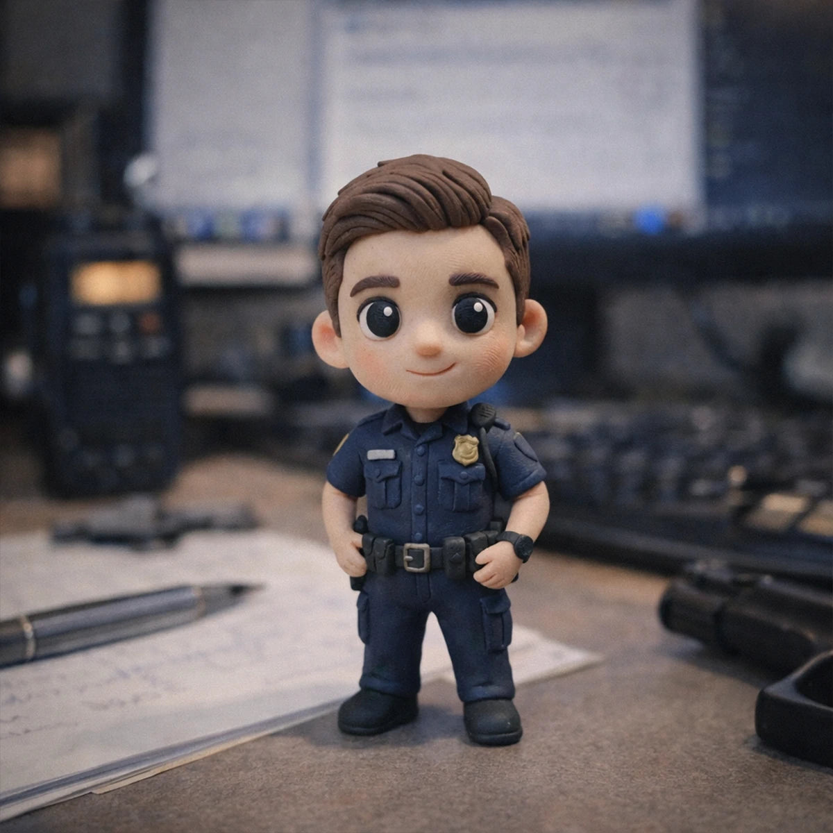 A Custom 3D Figurine for Police Officers – Made from Real Photos