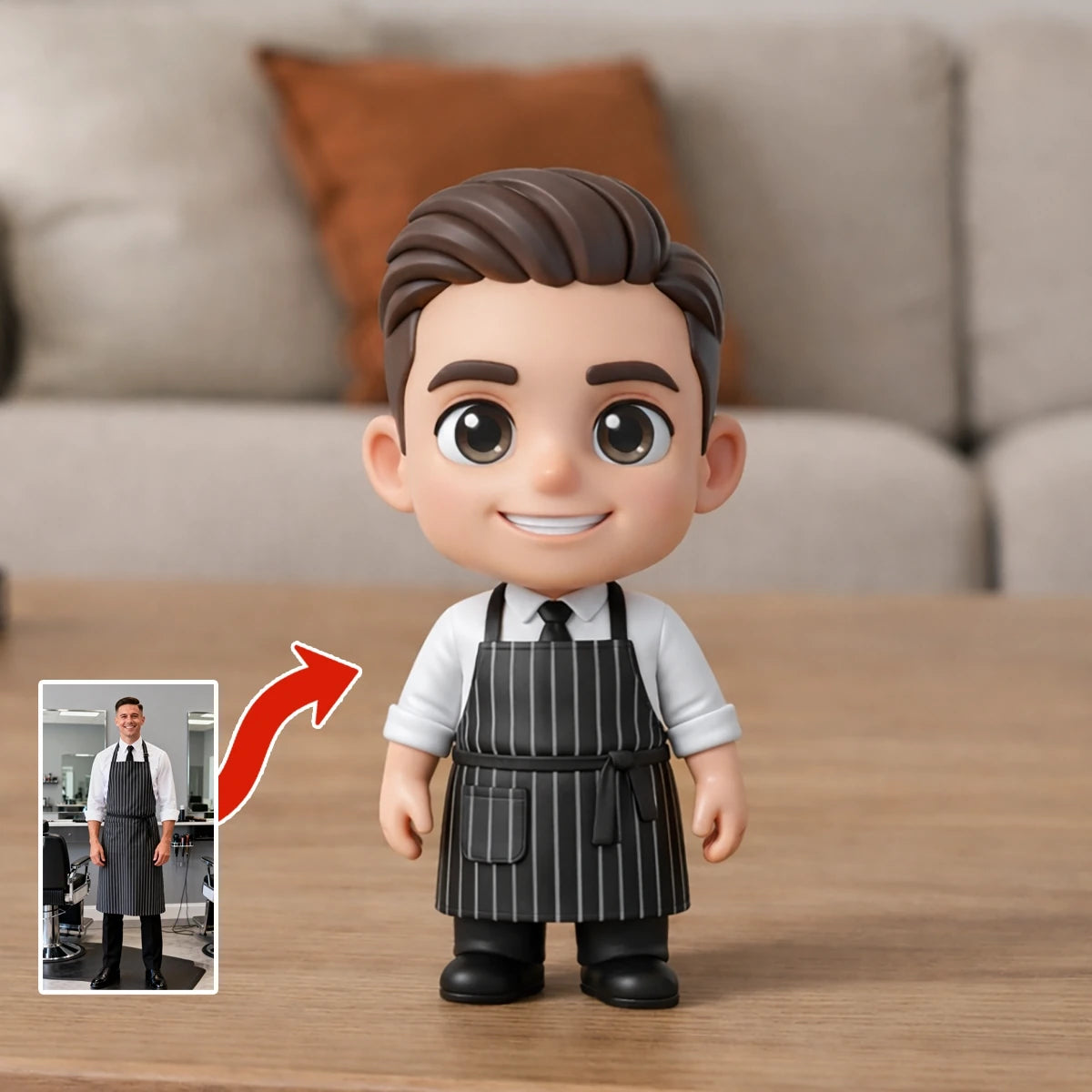 Custom 3D Barber Figure – Turn His Craft into a Keepsake