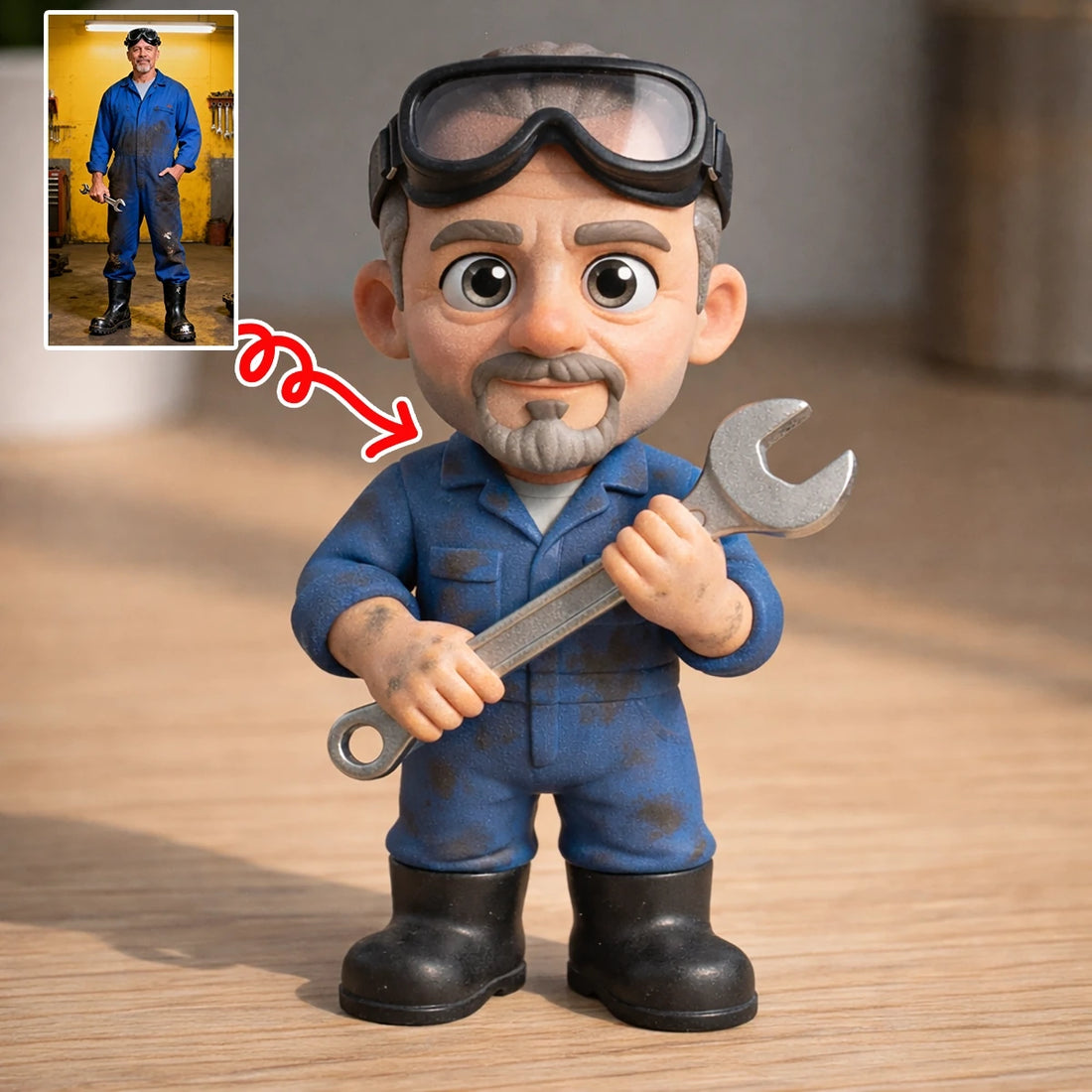 Custom 3D Mechanic Figure – A Gift for Those Who Fix Everything