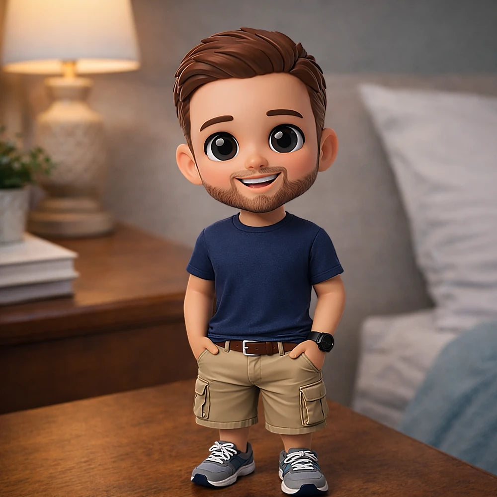 Personalized 3D Dad Figurine – Custom Father’s Day & Family Keepsake