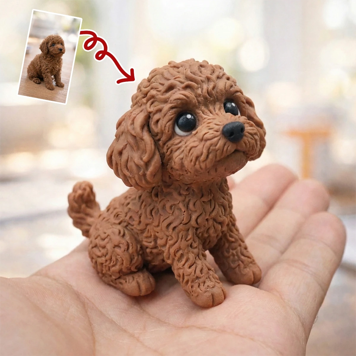 A Custom 3D Figurine for Dog Lovers – Made from Real Photos