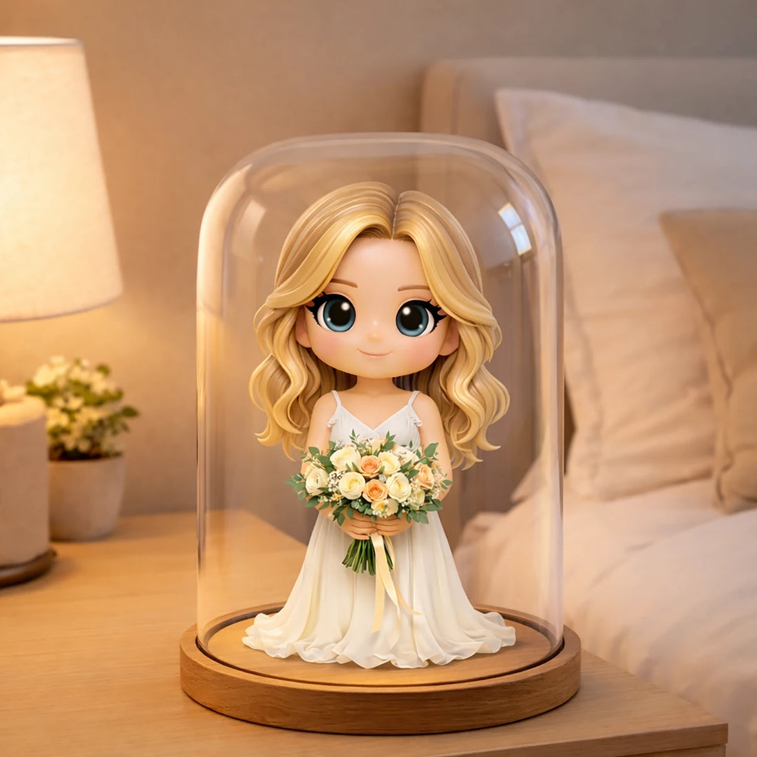 Personalized 3D Bride Figurine – Custom Anniversary & Wedding Keepsake