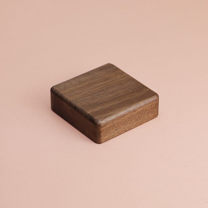 Square Walnut Wooden Display Base for Custom Figurines