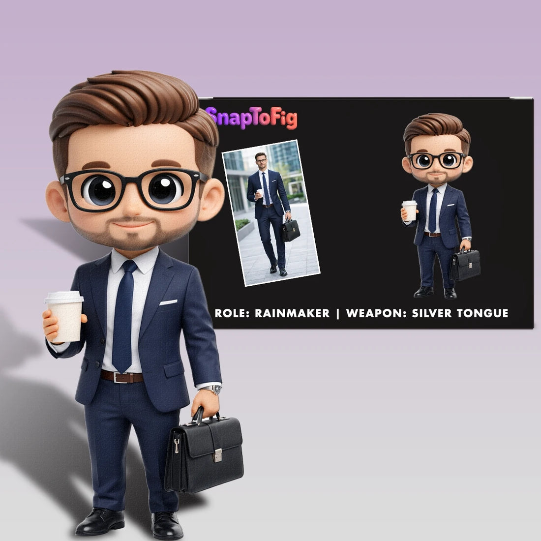 A Custom 3D Figurine for Business Professionals – Made from Real Photos