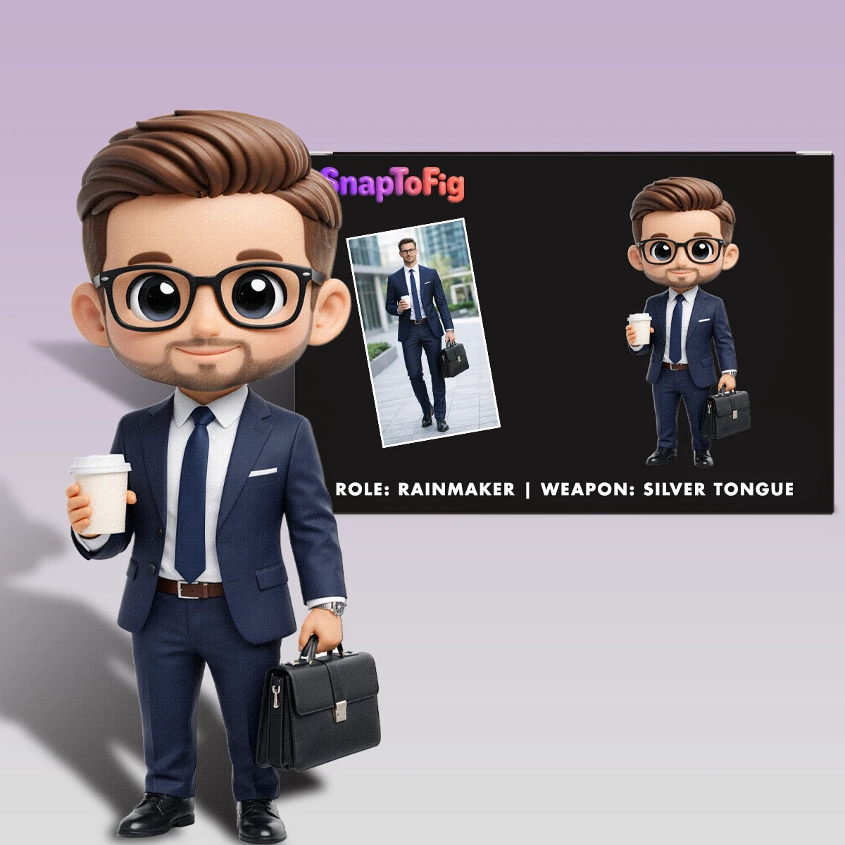 A Custom 3D Figurine for Business Professionals – Made from Real Photos