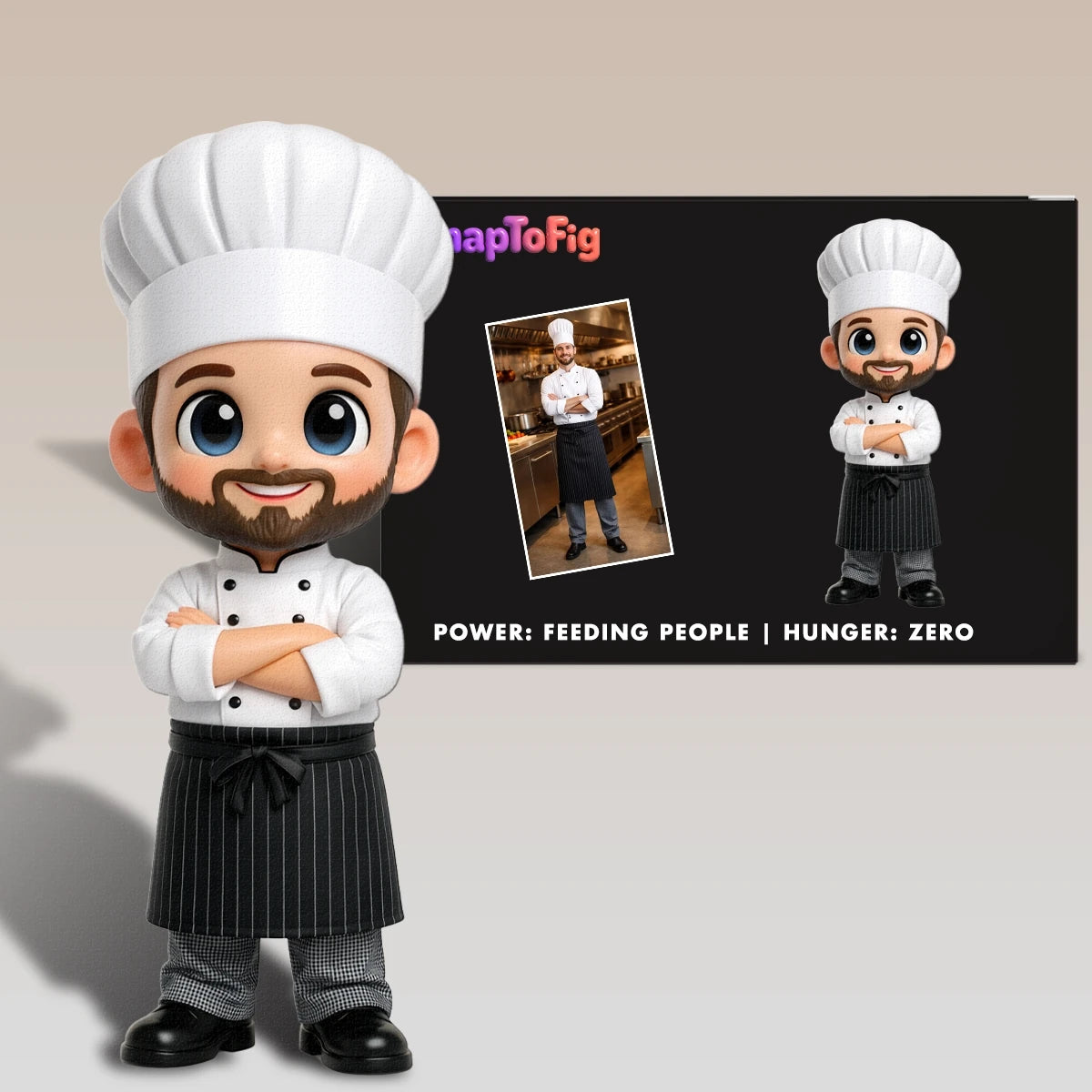 A Custom 3D Figurine for Chefs – Made from Real Photos