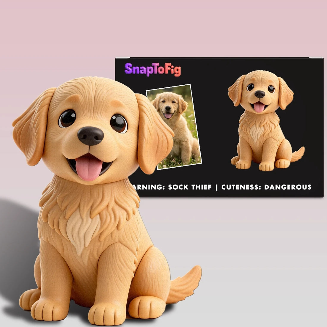 A Custom 3D Figurine for Dog Lovers – Made from Real Photos