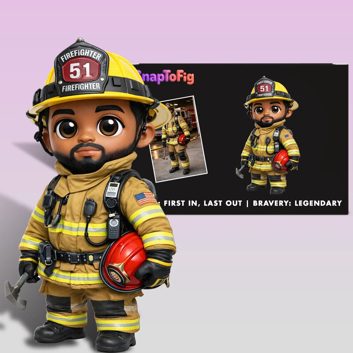 A Custom 3D Figurine for Firefighters – Made from Real Photos