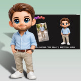 Personalized 3D Husband Figurine – Custom Anniversary & Love Keepsake