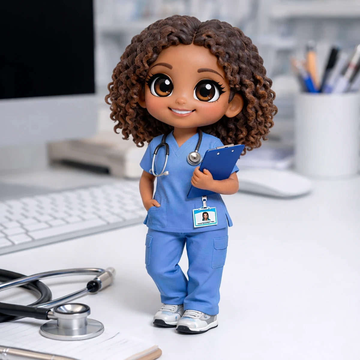 A Custom 3D Figurine for Nurses – Made from Real Photos