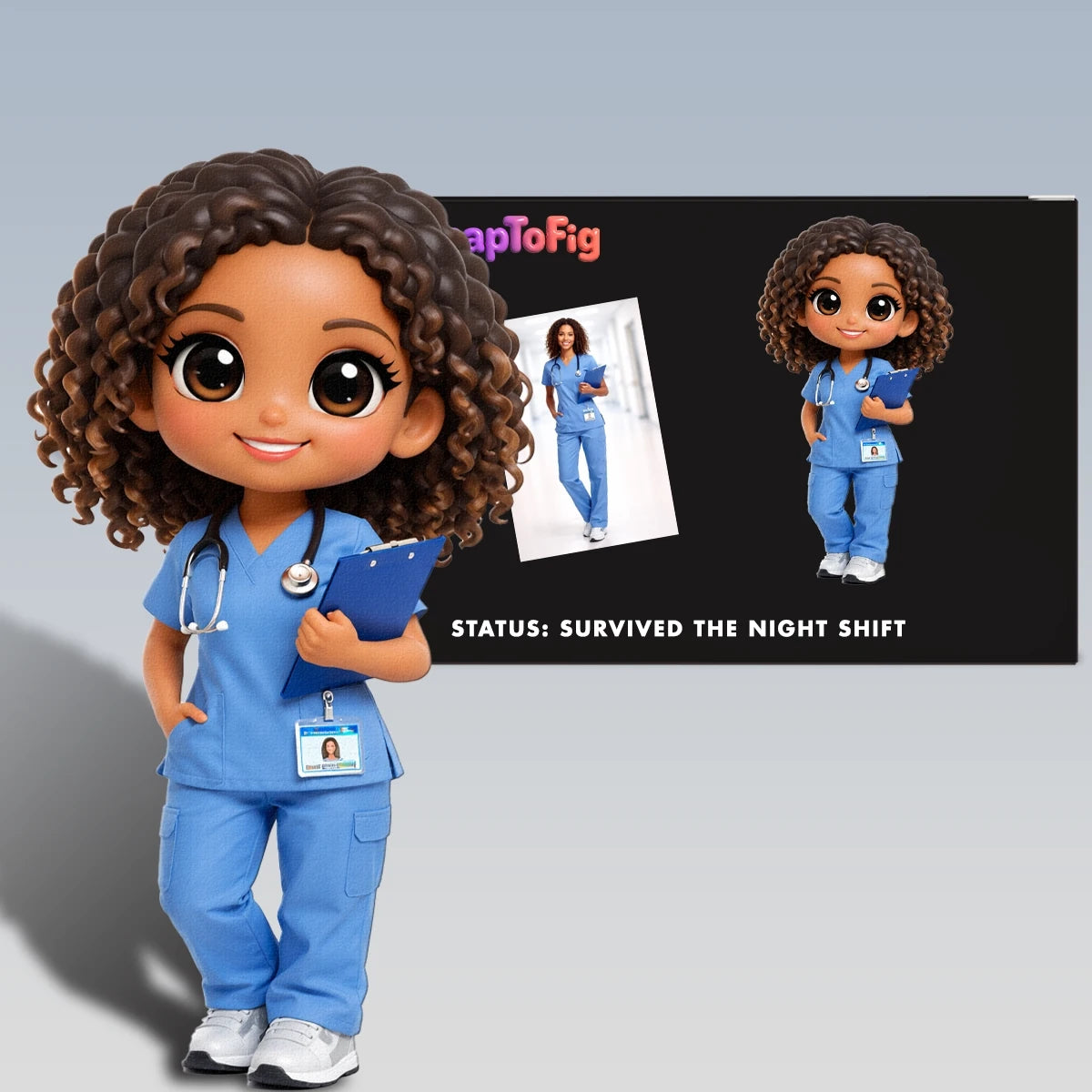 A Custom 3D Figurine for Nurses – Made from Real Photos