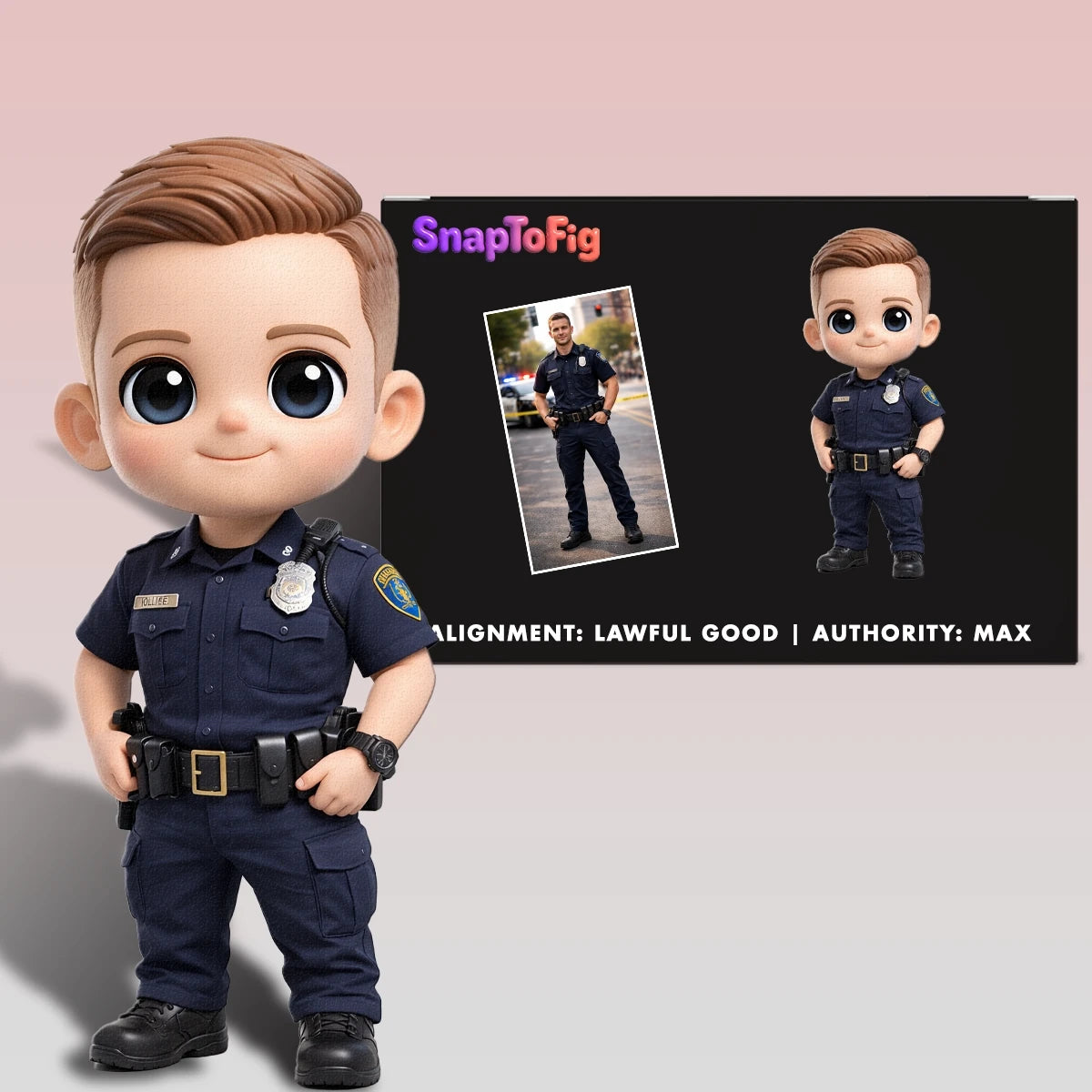 A Custom 3D Figurine for Police Officers – Made from Real Photos
