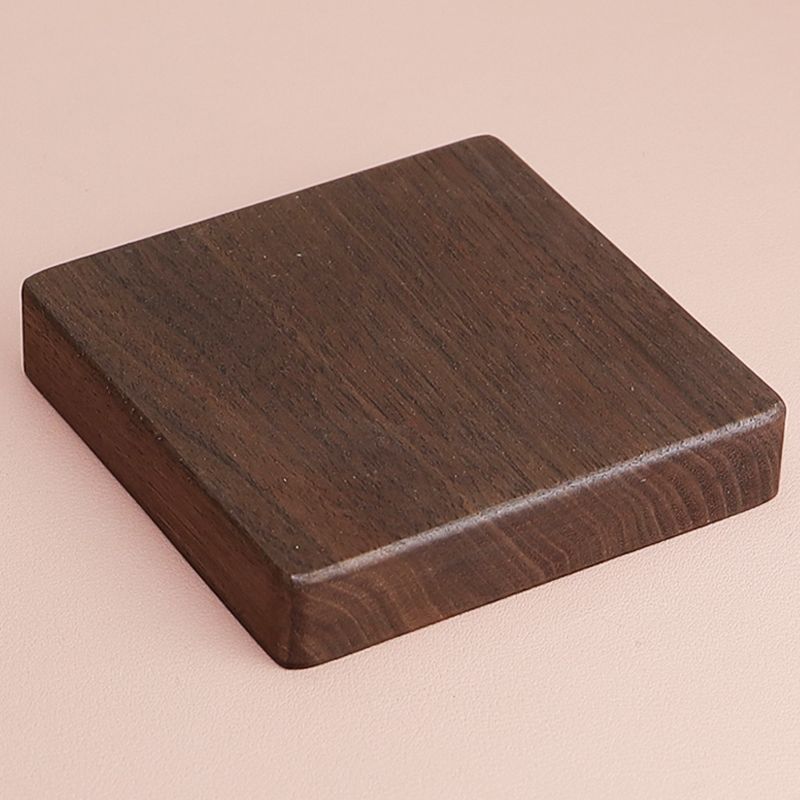 Square Walnut Wooden Display Base for Custom Figurines