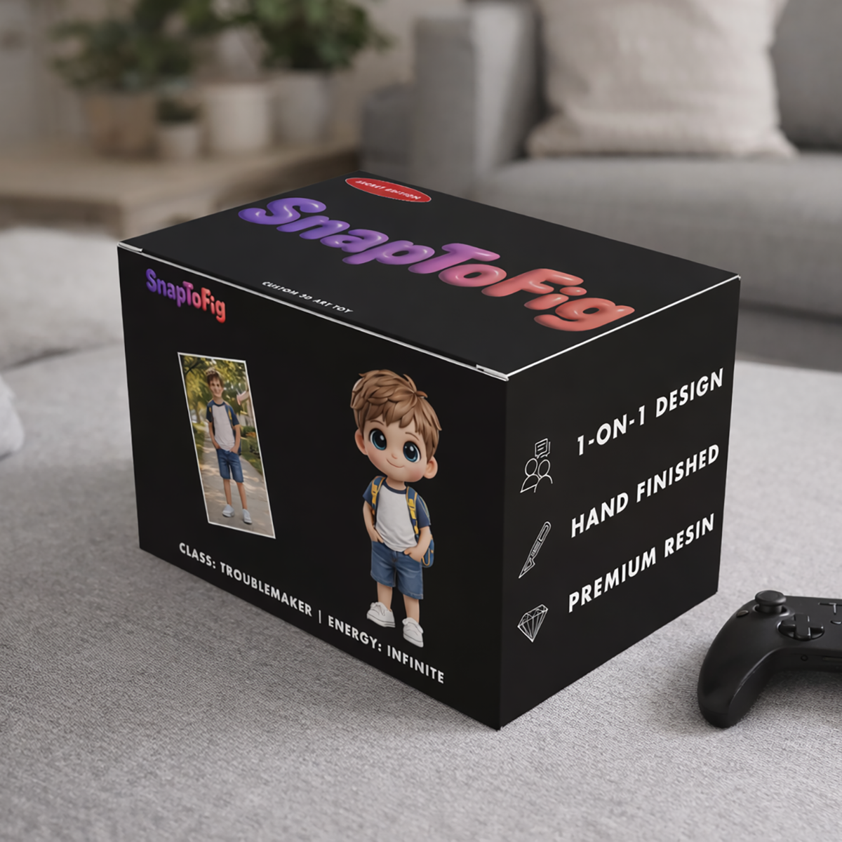 Personalized 3D Son Figurine – Custom Family Keepsake from Photos